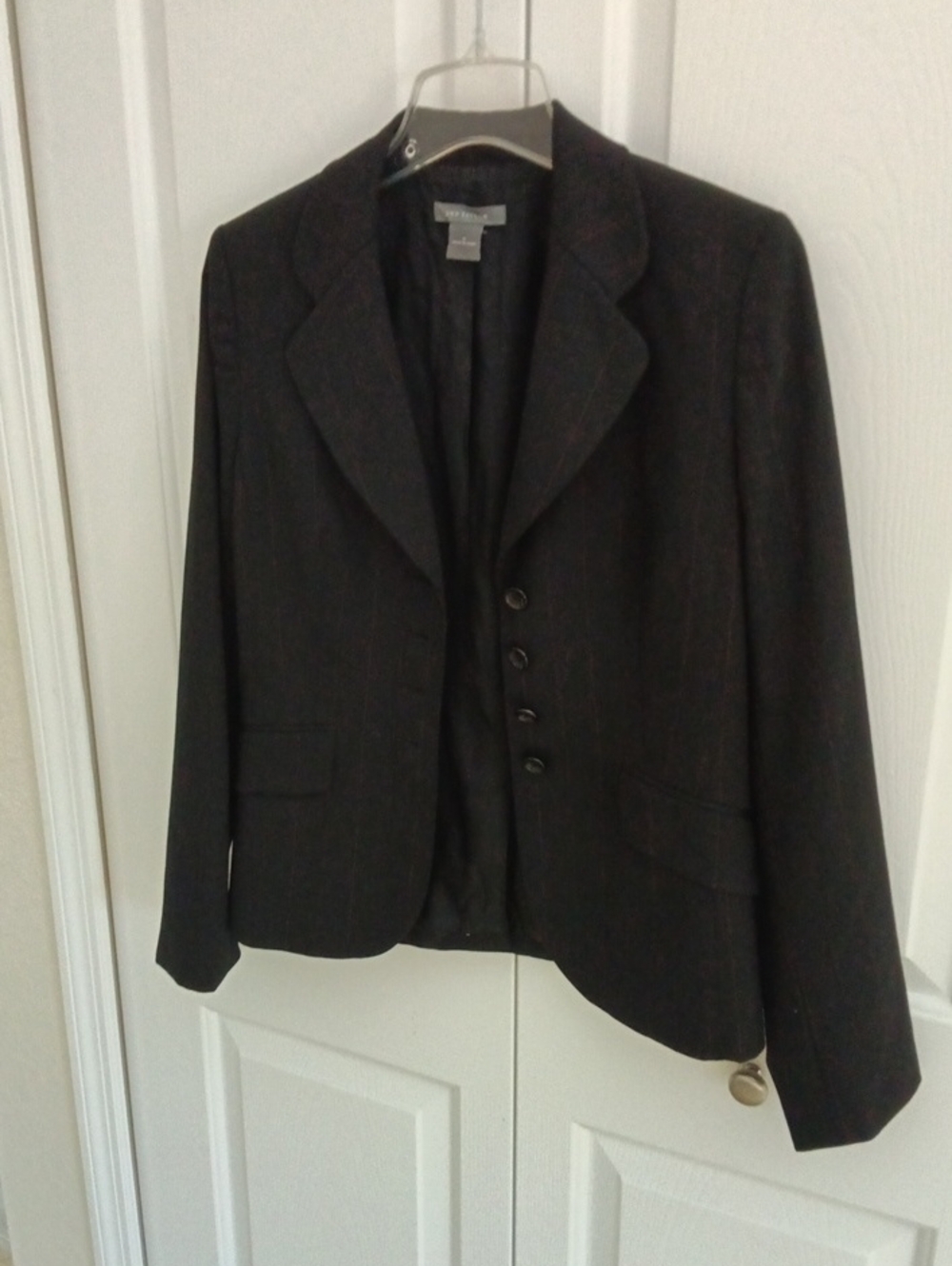 Ann Taylor Dark Charcoal Pinstripe Women's Blazer